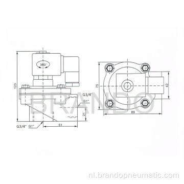 Goedkope Type ASCO Type 3/4 Inch Pulse ventiel